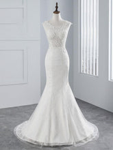 Elegant Long Lace Appliques Mermaid Wedding Dresses