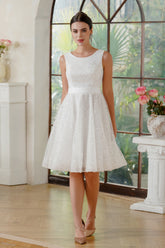 Elegant Short A-line Sleeveless Chiffon Knee length Formal Prom Dress