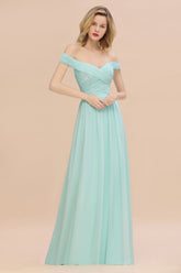 Appliques A-line Sweetheart Ruffles Simple Bridesmaid Dress