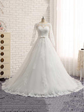 Gorgeous Long Sleeves Lace Tulle A-line Wedding Dresses