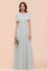 Infinity Chiffon A-Line Wedding Guest Dress Floor Length Bridesmaid Dress