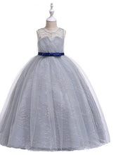 Long Ball Gown Floor Length Tulle Flower Girl Dresses