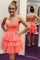 Cute A-line Sweetheart Tulle Open Back Homecoming Dress