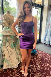 Mermaid Strapless Appliques Lace Short Homecoming Dress with Beads