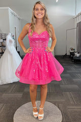 Sweetheart Sequin A-Line Short Homecoming Dress