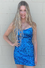 Strapless Short Mermaid Sequin Homecoming Dress