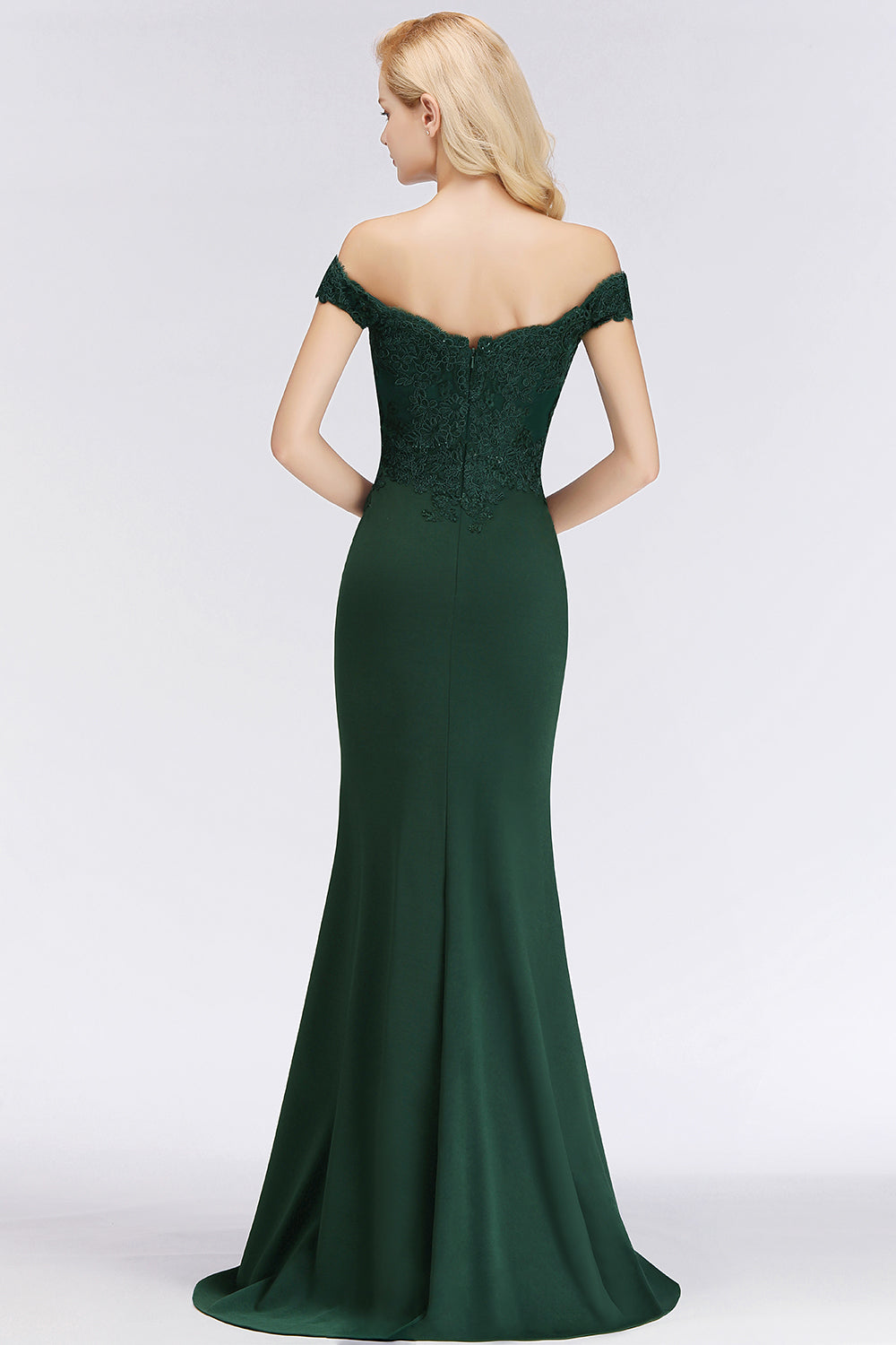 Elegant Long Mermaid Off the Shoulder Lace Bridesmaid Dresses