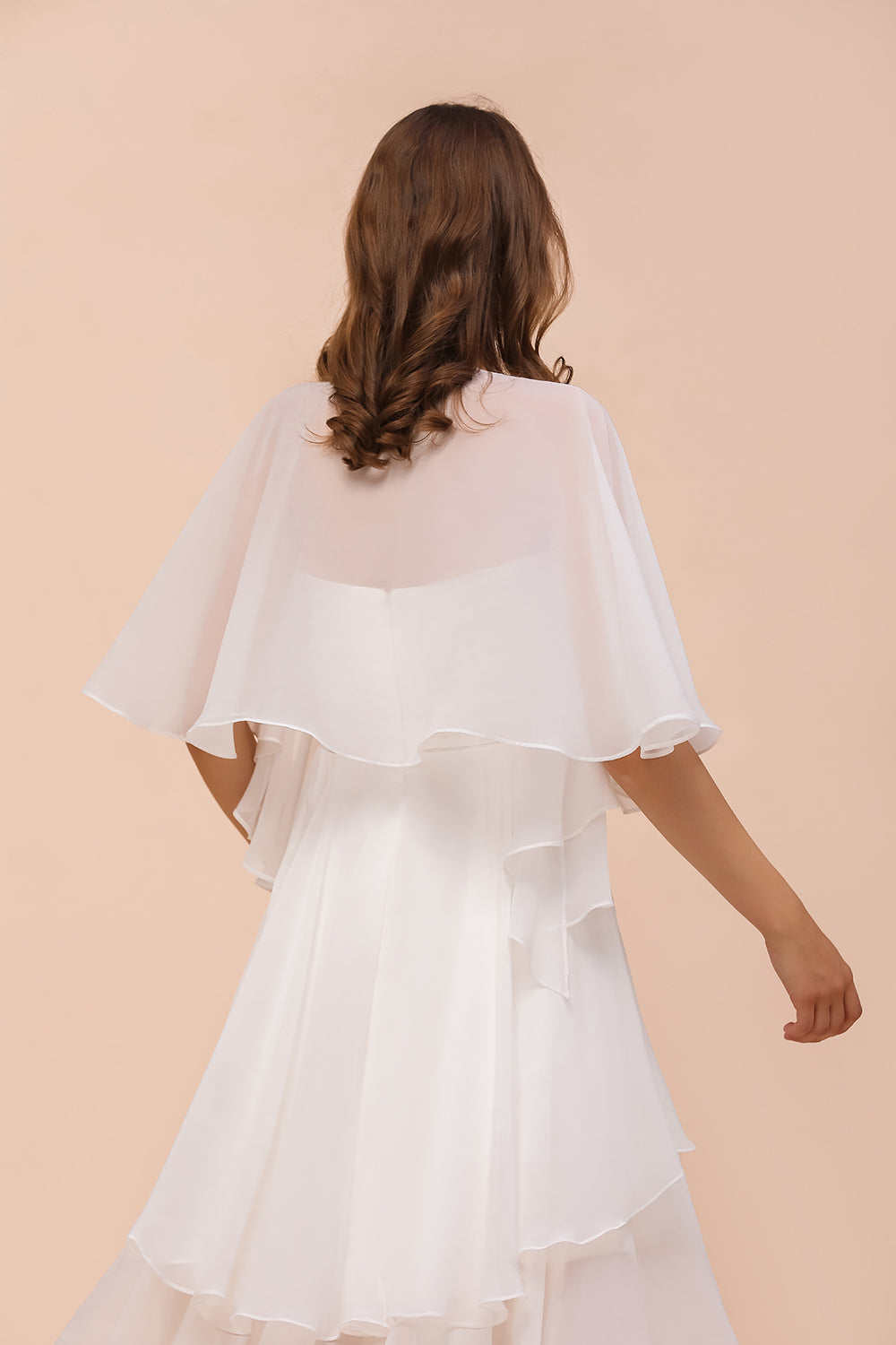 Chiffon White Special Occasions Wraps