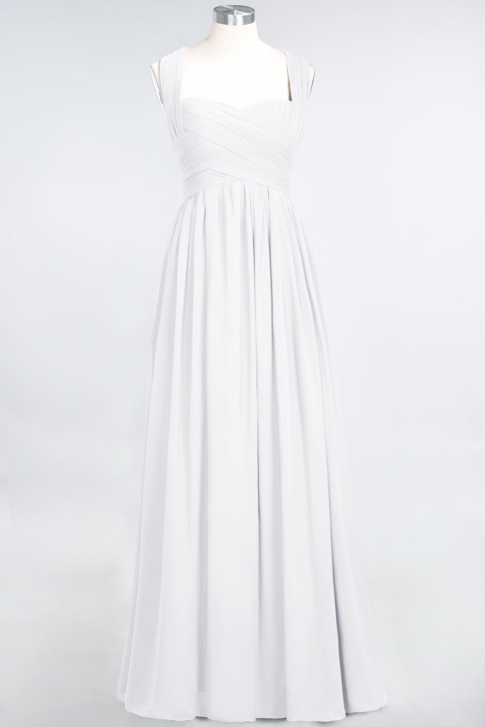 Burgundy Simple Long A-line Cap Sleeves Sweetheart Bridesmaid Dress