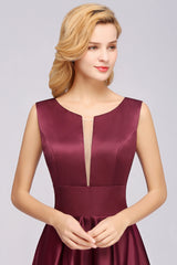 A-line Satin Deep-V-Neck Sleeveless Ruffles Floor Length Bridesmaid Dress