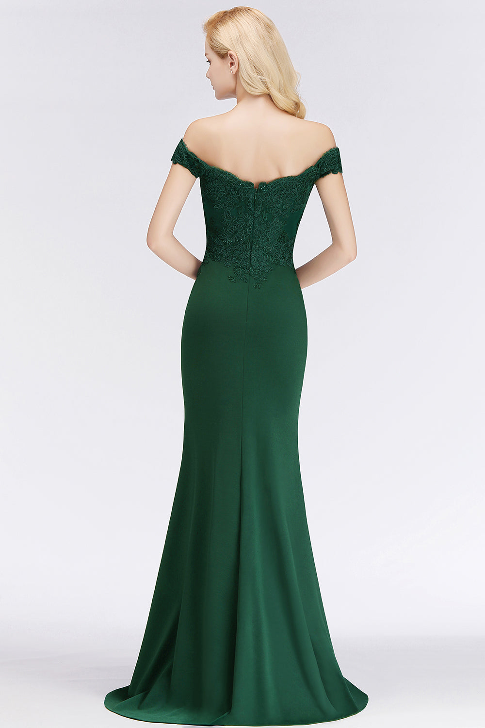 Mermaid Off the Shoulder Long Appliques Bridesmaid Dress