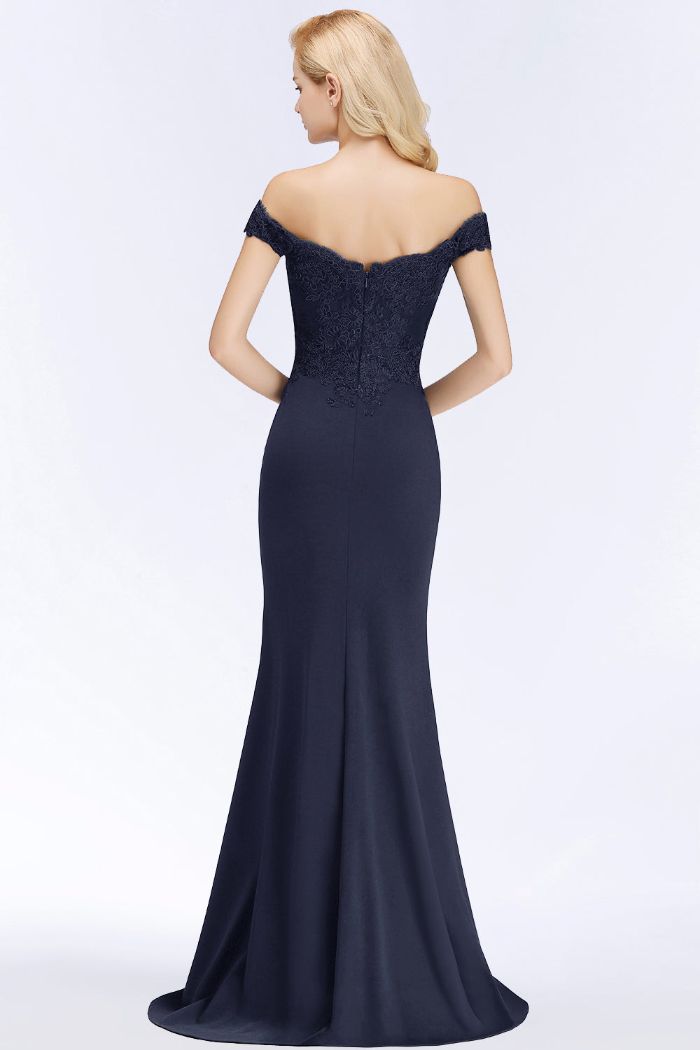 Elegant Long Mermaid Off the Shoulder Lace Bridesmaid Dresses