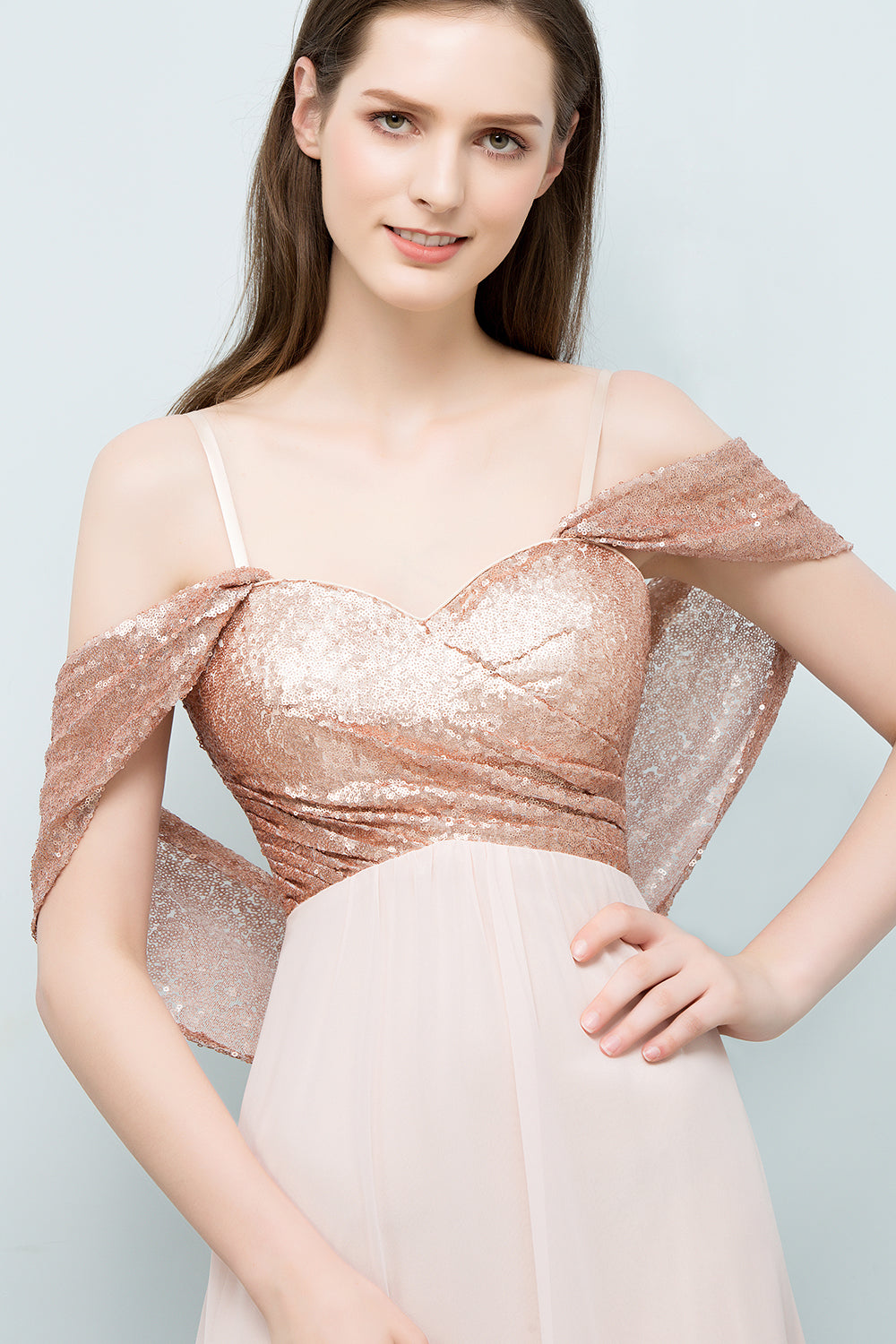 Chic Long Sweetheart Chiffon A-line Evening Dress