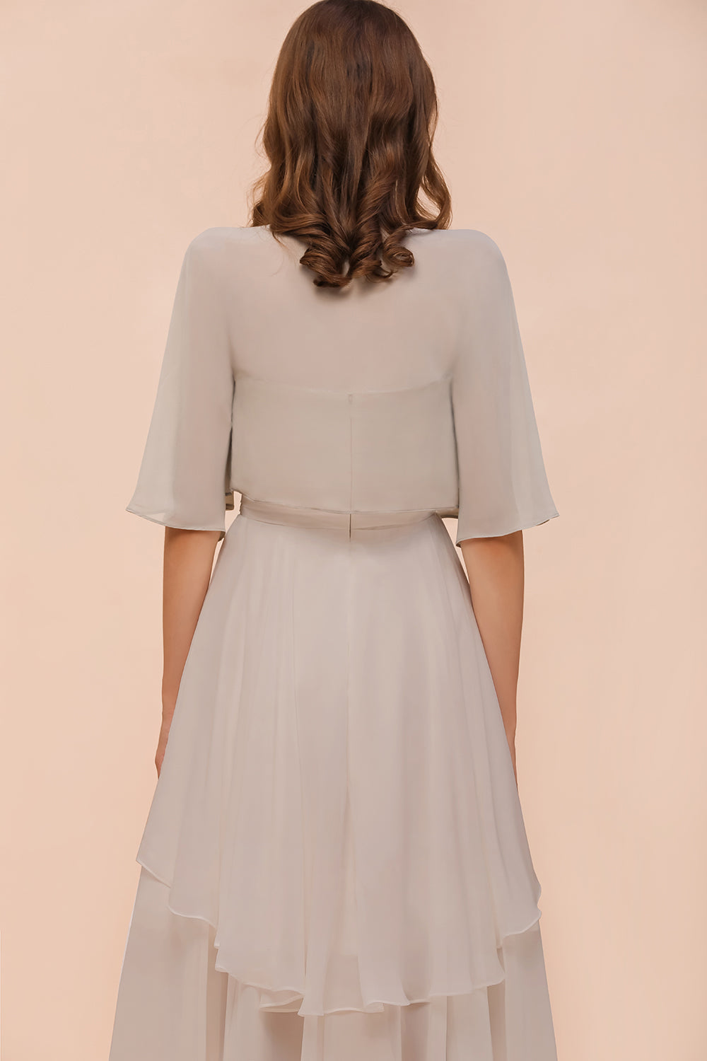 Silver Half Sleeves Chiffon Special Occasions Wraps