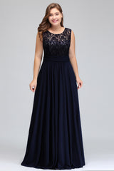 Plus Size Long Sleeveless A-Line Chiffon Ruffles Wedding Guest Dresses