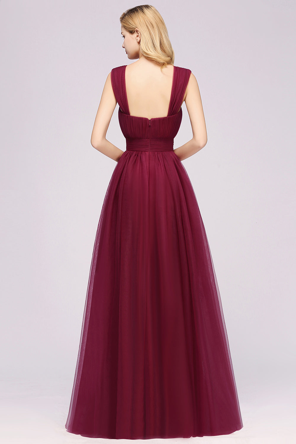 A-Line Chiffon Sweetheart Straps Sleeves Floor Length Bridesmaid Dresses with Ruffles