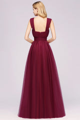 A-Line Chiffon Sweetheart Straps Sleeves Floor Length Bridesmaid Dresses with Ruffles