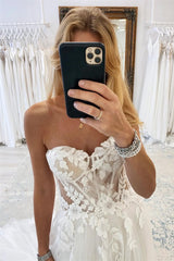 Charming Long Strapless Chapel Train Garden Sleeveless A-line Tulle Wedding Dress