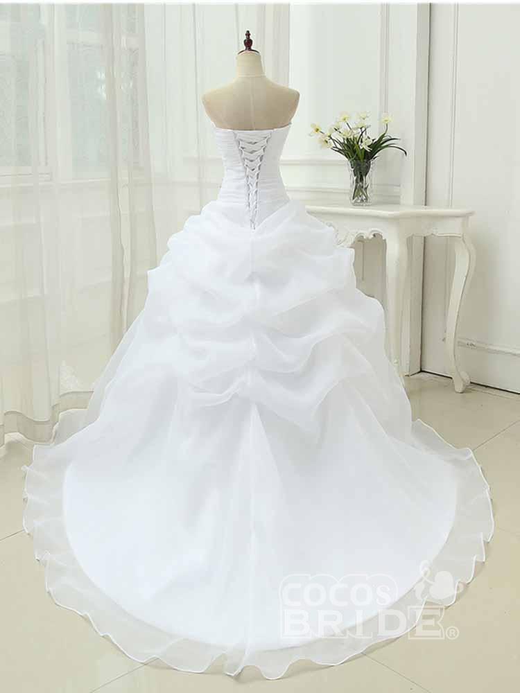Gorgeous Long Ball Gown Sweetheart Ruffles Wedding Dresses