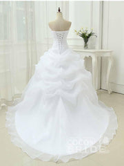 Gorgeous Long Ball Gown Sweetheart Ruffles Wedding Dresses