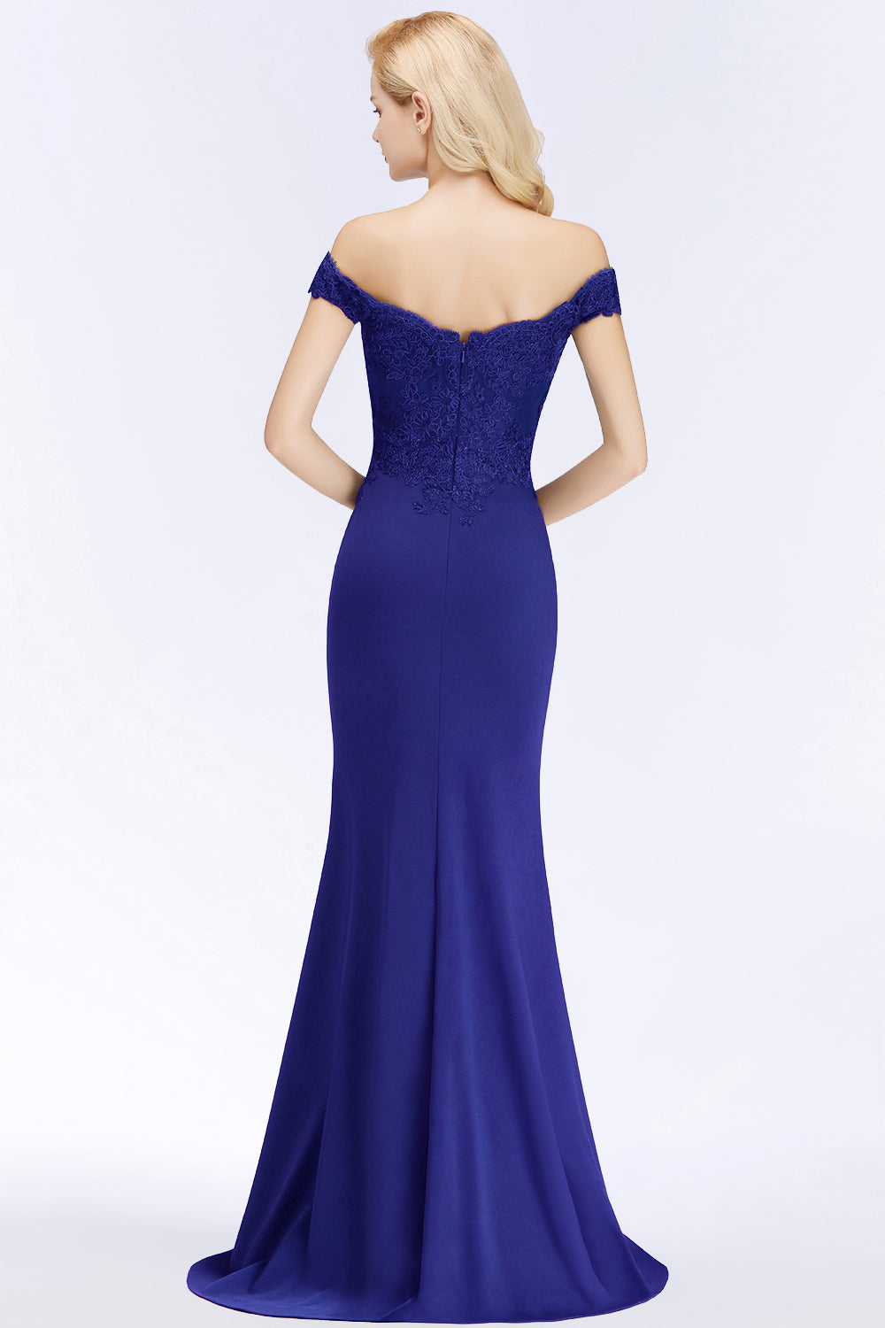 Elegant Long Mermaid Off the Shoulder Lace Bridesmaid Dresses
