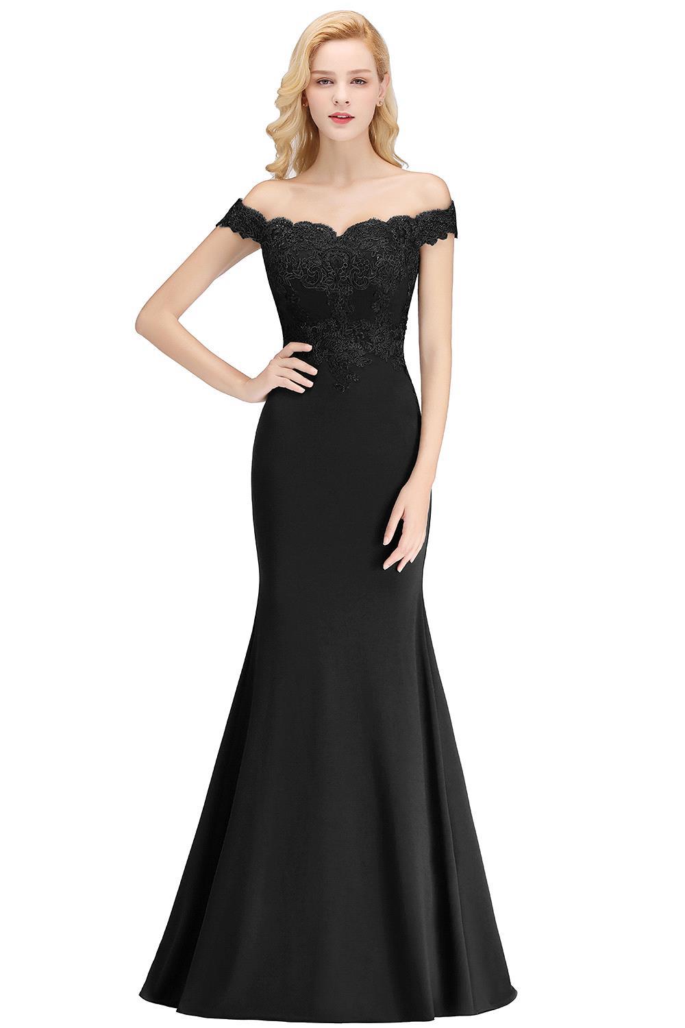 Mermaid Off the Shoulder Long Appliques Bridesmaid Dress