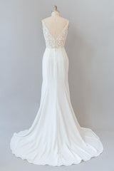 Elegant Long Sweetheart Lace Floor Length Mermaid Wedding Dress