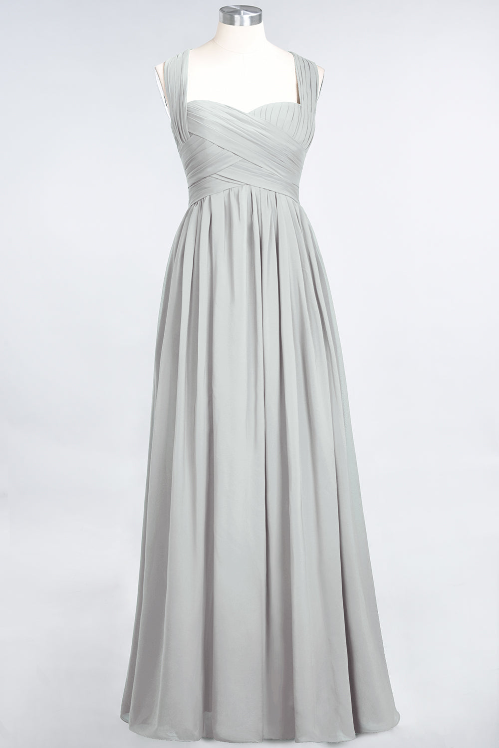 Burgundy Simple Long A-line Cap Sleeves Sweetheart Bridesmaid Dress
