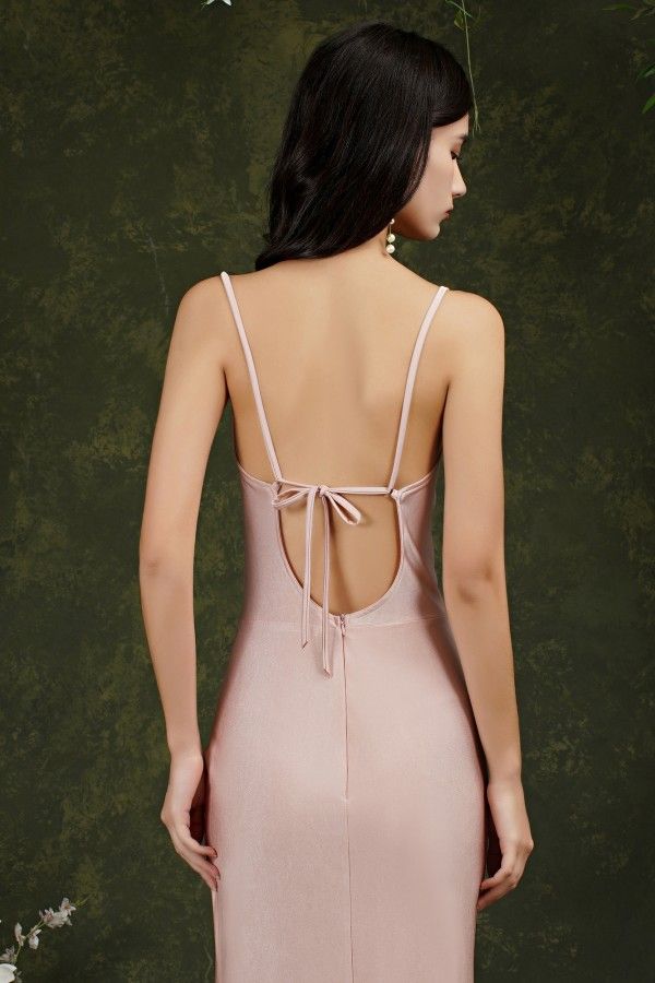 Long Memmaid Sleeveless Spaghetti Straps Party Dresses with Slit