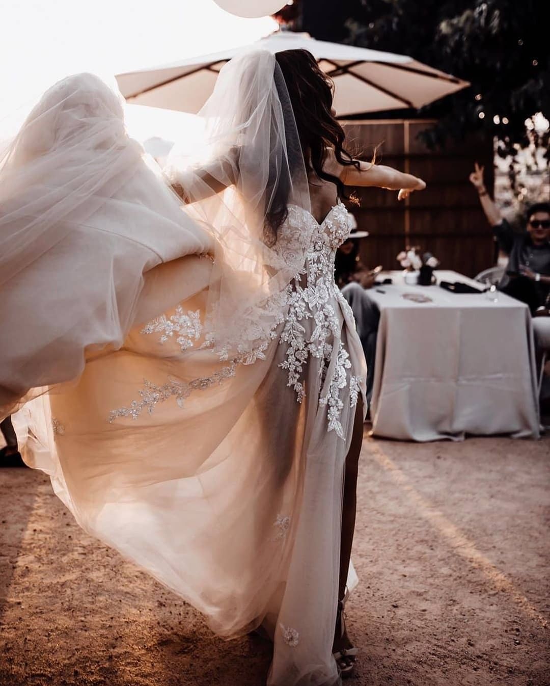 Chic Long A-line Sweetheart Lace Tulle Floral Lace Wedding Dress