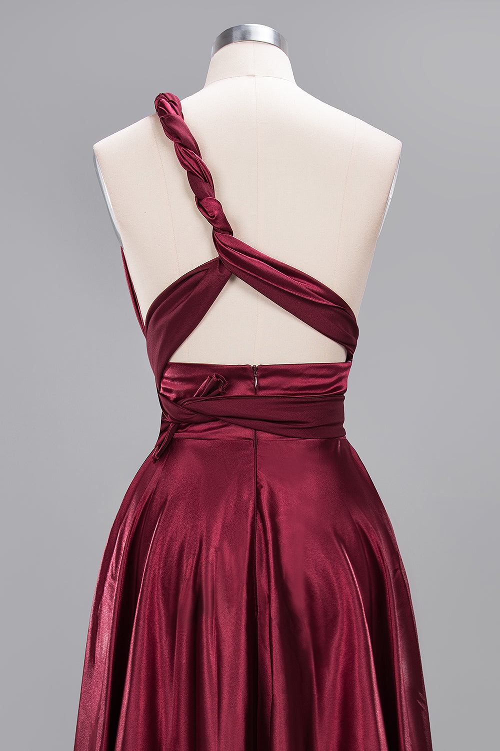 Simple A-Line V-Neck Sleeveless Ruffles Floor Length Bridesmaid Dress