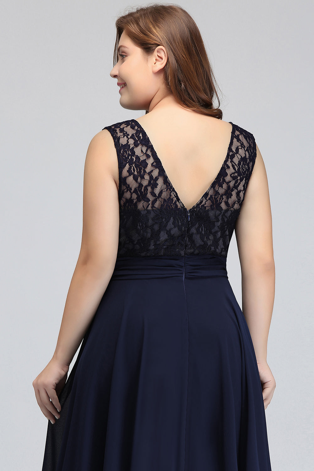Classy Bateau Sleeveless A-Line Chiffon Floor Length Ruffles Prom Dress