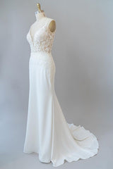 Elegant Long Sweetheart Lace Floor Length Mermaid Wedding Dress