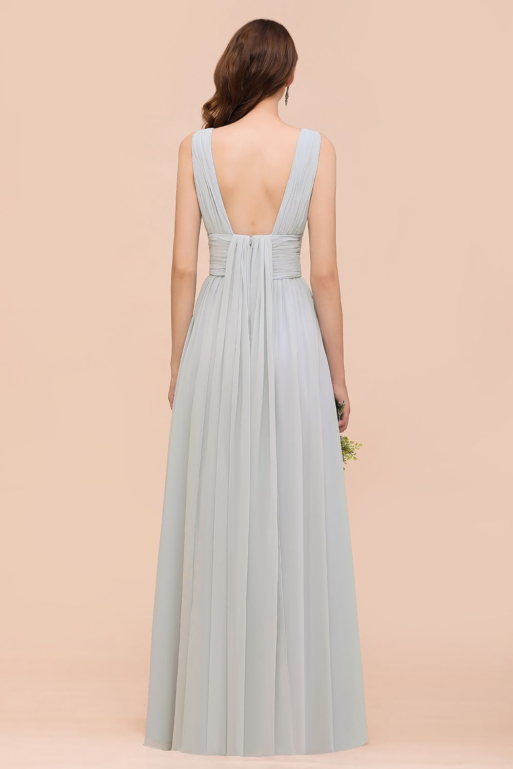 Infinity Chiffon A-Line Wedding Guest Dress Floor Length Bridesmaid Dress