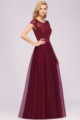 A-Line Chiffon Jewel Sleeveless Floor Length Bridesmaid Dresses with Ruffles