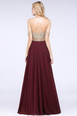 Appliques Spaghetti Straps A-line Bridesmaid Dress