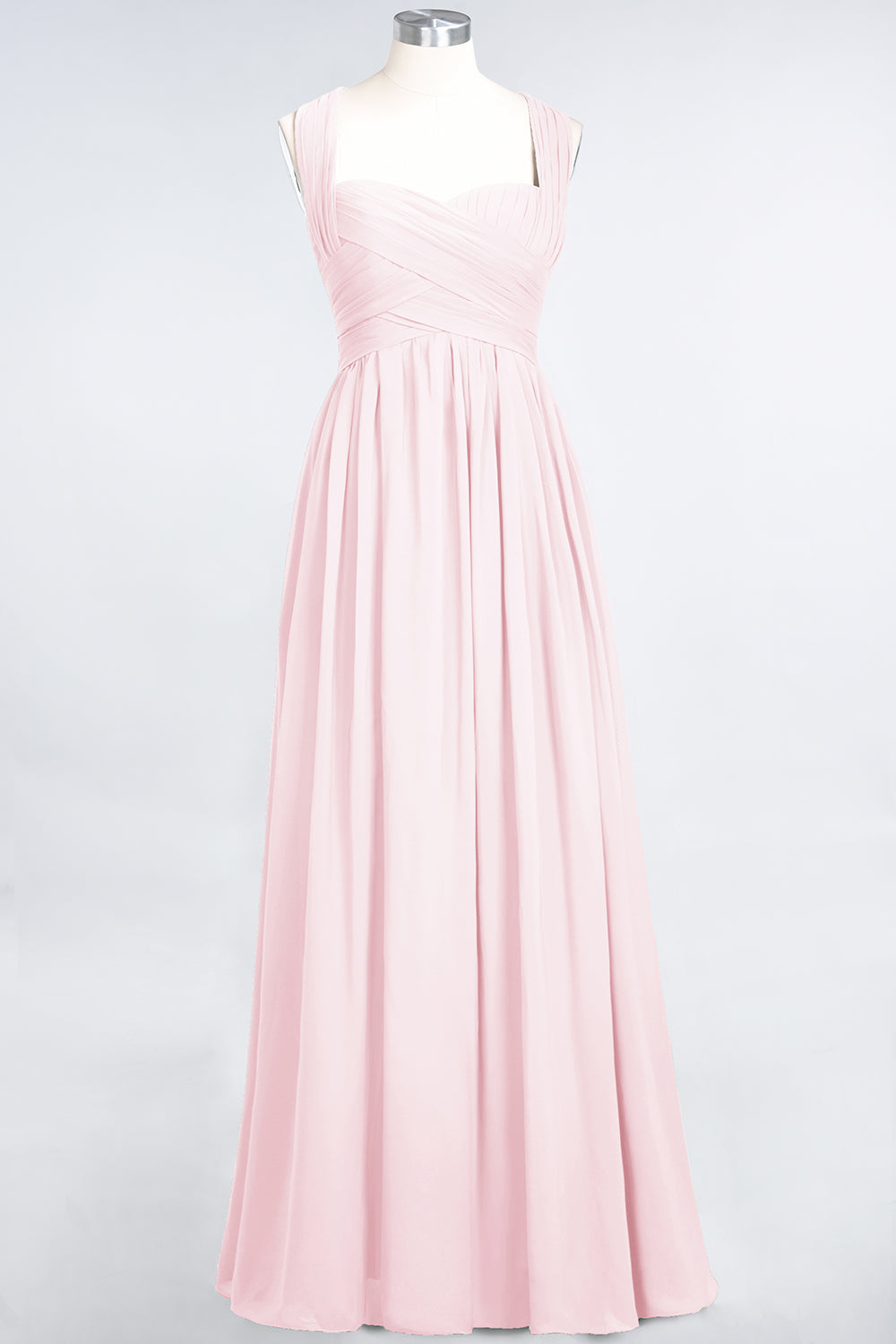 Burgundy Simple Long A-line Cap Sleeves Sweetheart Bridesmaid Dress