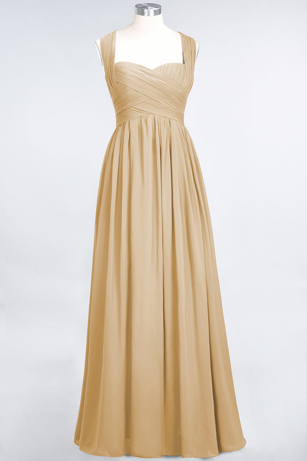 Burgundy Simple Long A-line Cap Sleeves Sweetheart Bridesmaid Dress