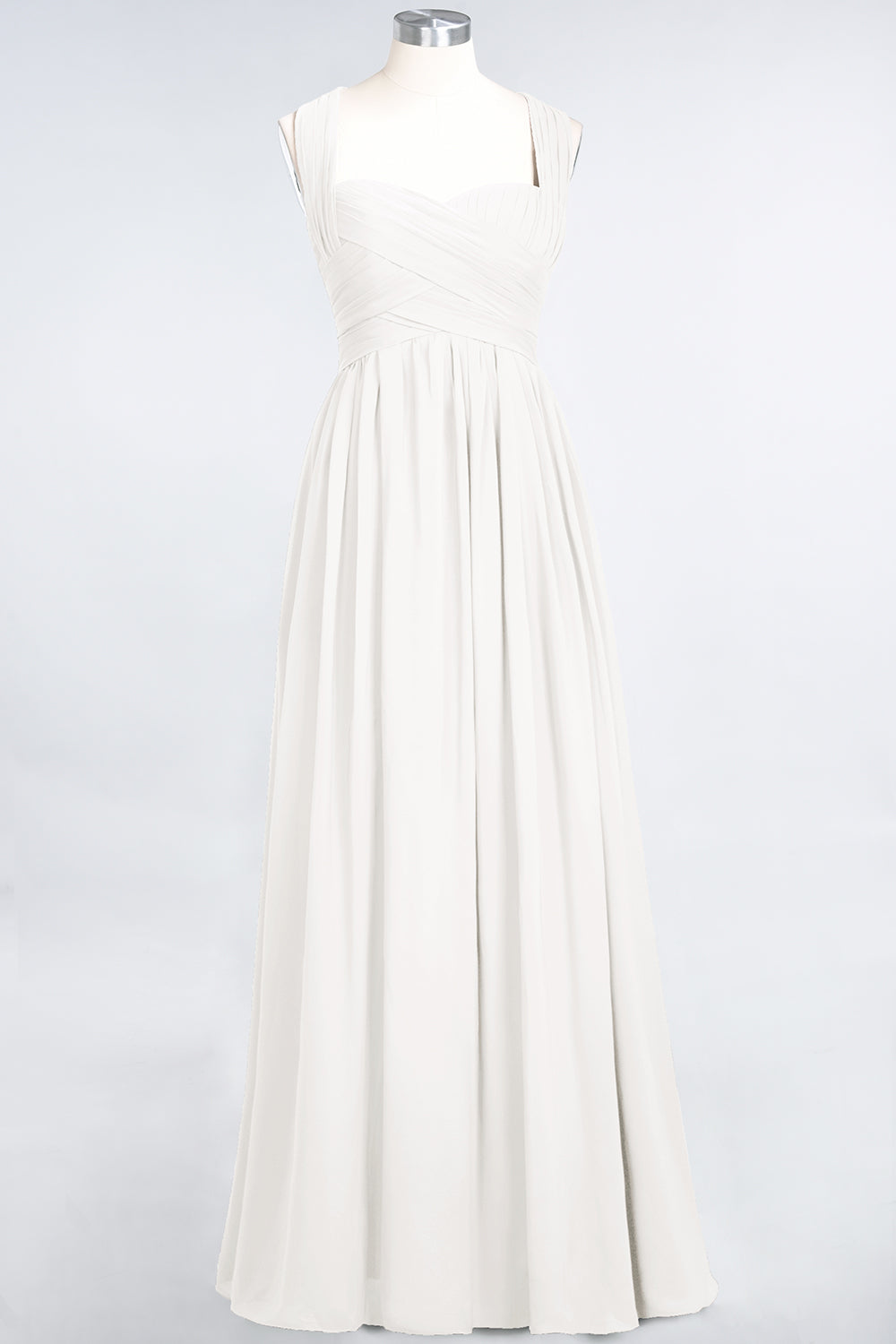 Burgundy Simple Long A-line Cap Sleeves Sweetheart Bridesmaid Dress