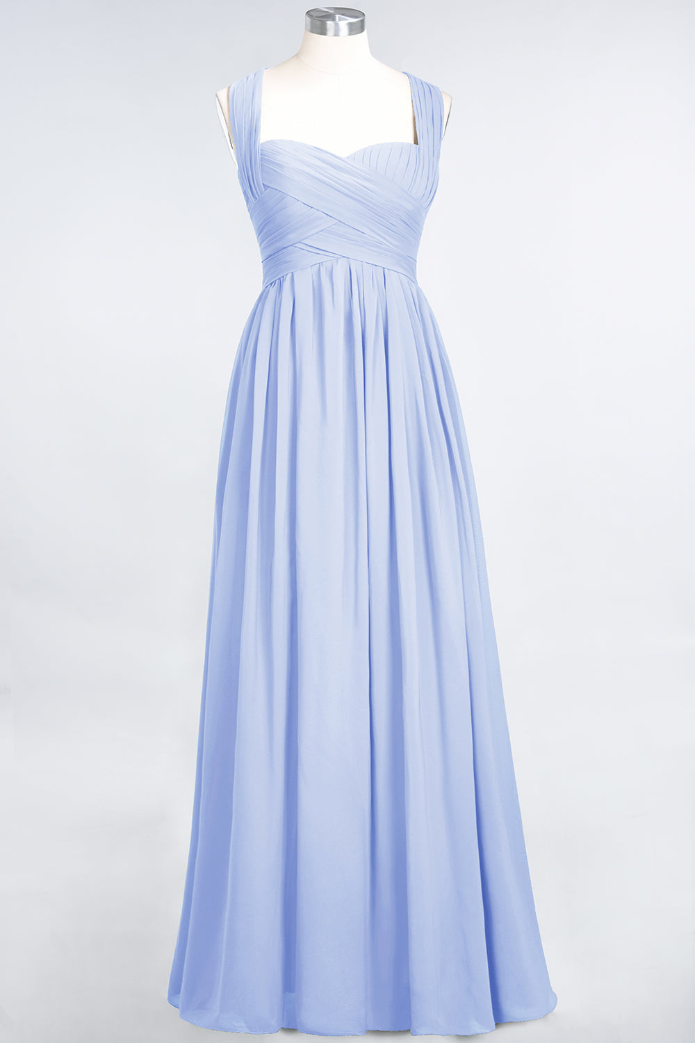 Burgundy Simple Long A-line Cap Sleeves Sweetheart Bridesmaid Dress