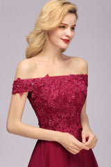 Elegant Lace Off the Shoulder Short Bridesmaid Dress