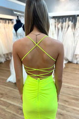 Mermaid Cowl Neck Satin Open Back Short Homecoming Dress