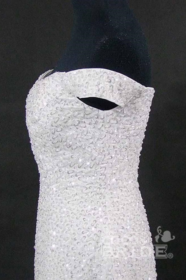 Long Off the Shoulder Sequins Lace-up Mermaid Wedding Dresses