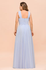 Long A-line Halter Lavender Chiffon Plus Size Wedding Guest Dress with Ruffle