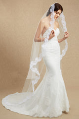 Two Tiered Veil for Bridal Women Wedding Veils With Lace