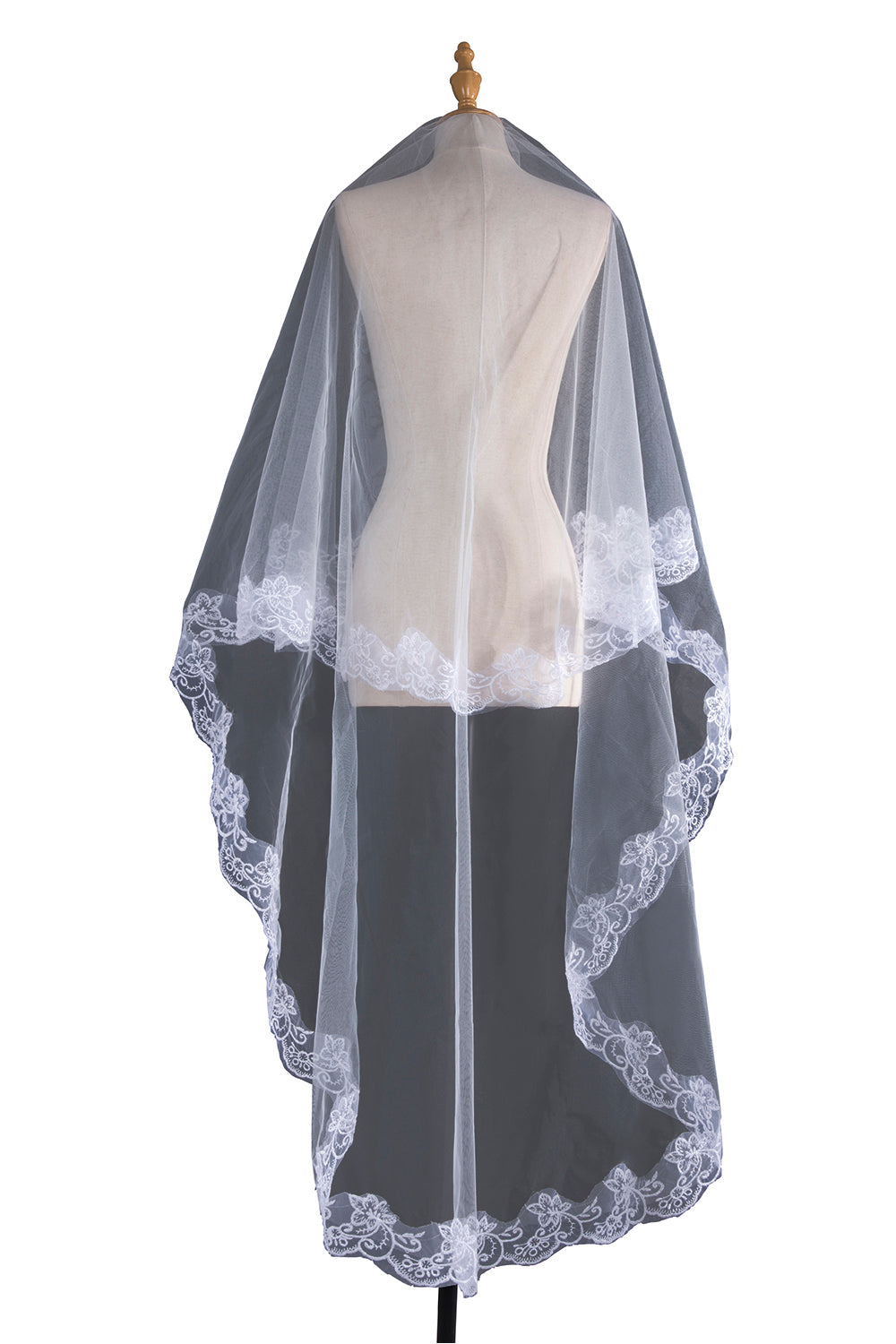 Two Tiered Veil for Bridal Women Wedding Veils With Lace