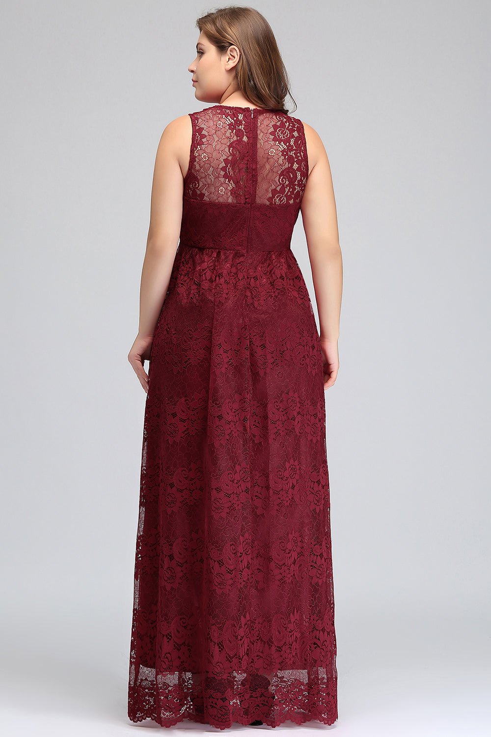 Vintage Wide Straps Deep V-neck A-Line Floor Length Prom Dress With Appliques Lace
