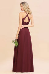 Lace Spaghetti Straps A-Line Bridesmaid Dress