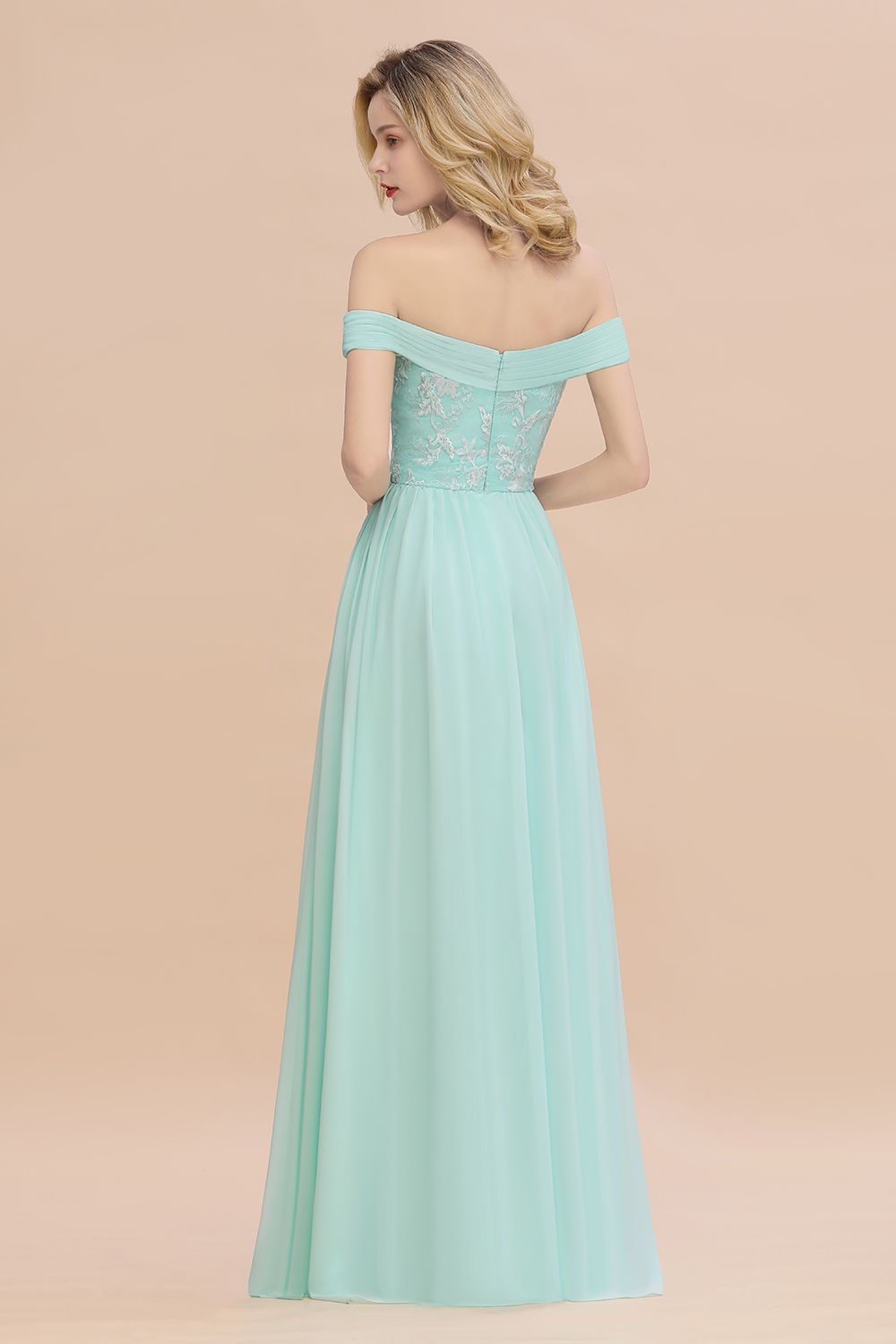 Appliques A-line Sweetheart Ruffles Simple Bridesmaid Dress