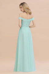 Appliques A-line Sweetheart Ruffles Simple Bridesmaid Dress